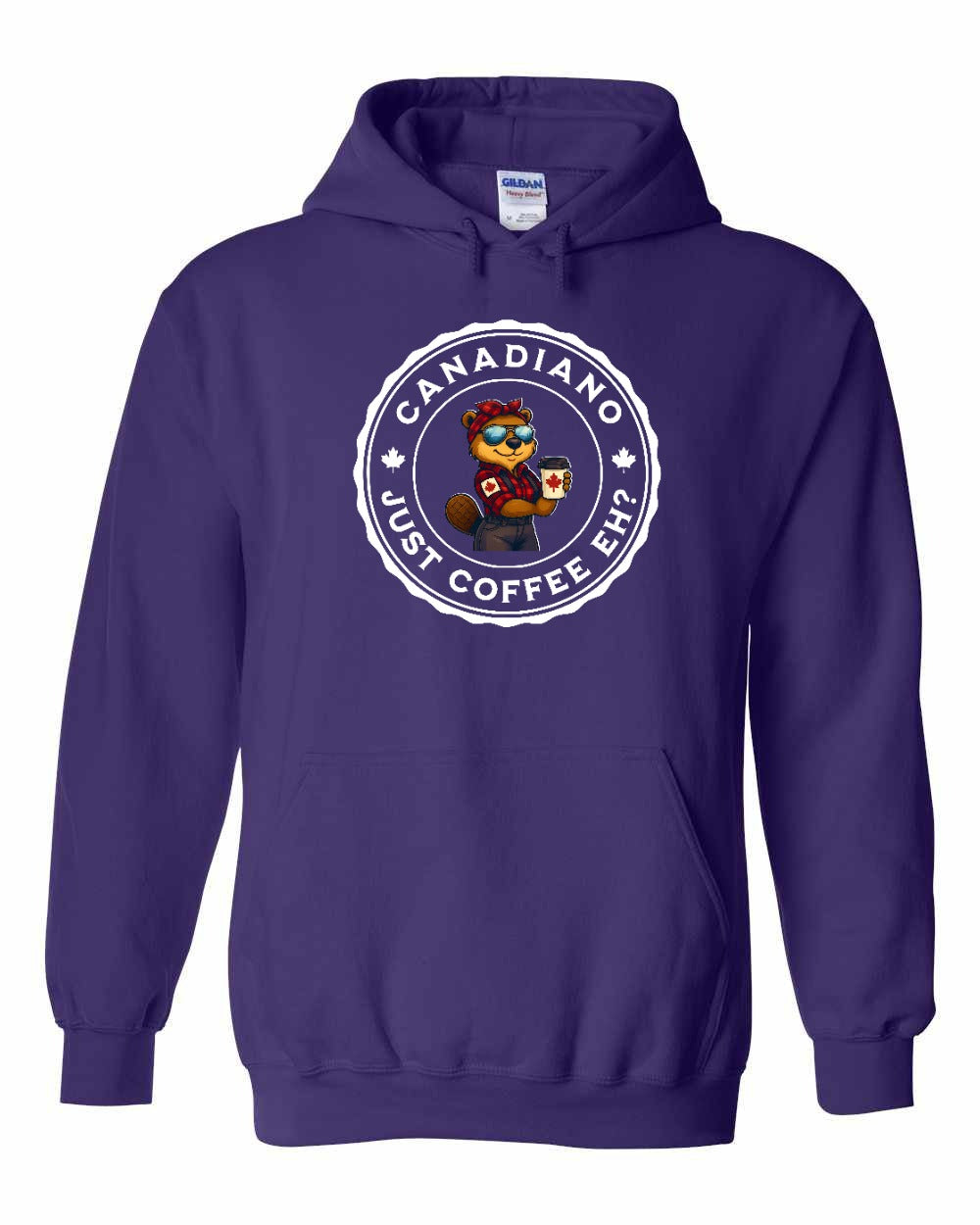 Canadiano just Coffee EH! Rosie Sunglasses Pullover Hoodie - Gildan Canada (sewn Internationally) - Unisex