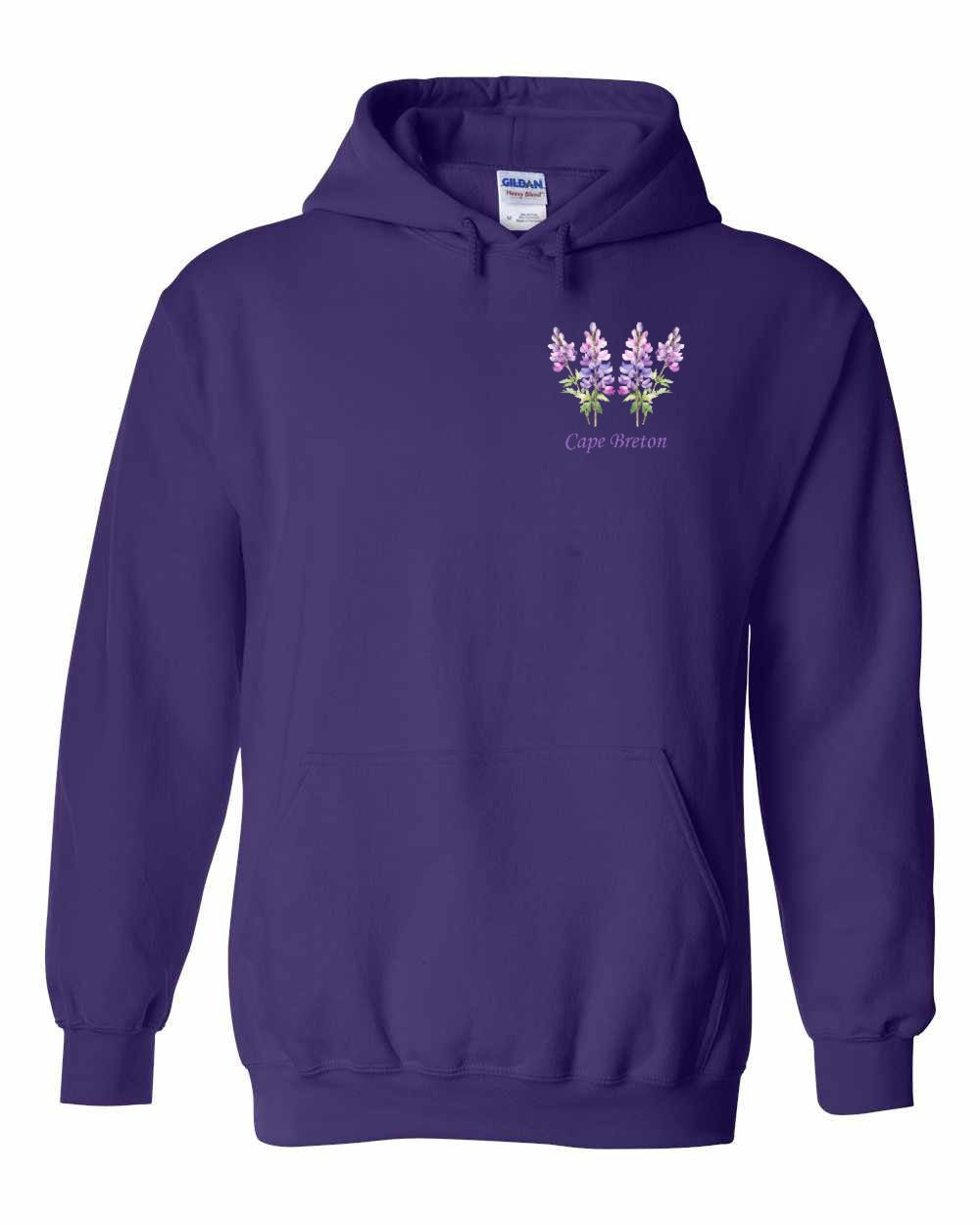 Cape Breton Lupin Left Chest Pullover Hoodie