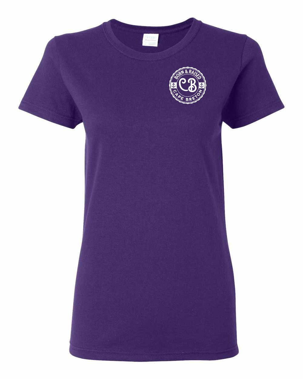 Born & Raised Cape Breton Left Chest Women's Tee