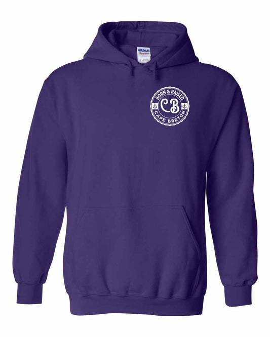 Born & Raised Cape Breton Left Chest and Back Pullover Hoodie