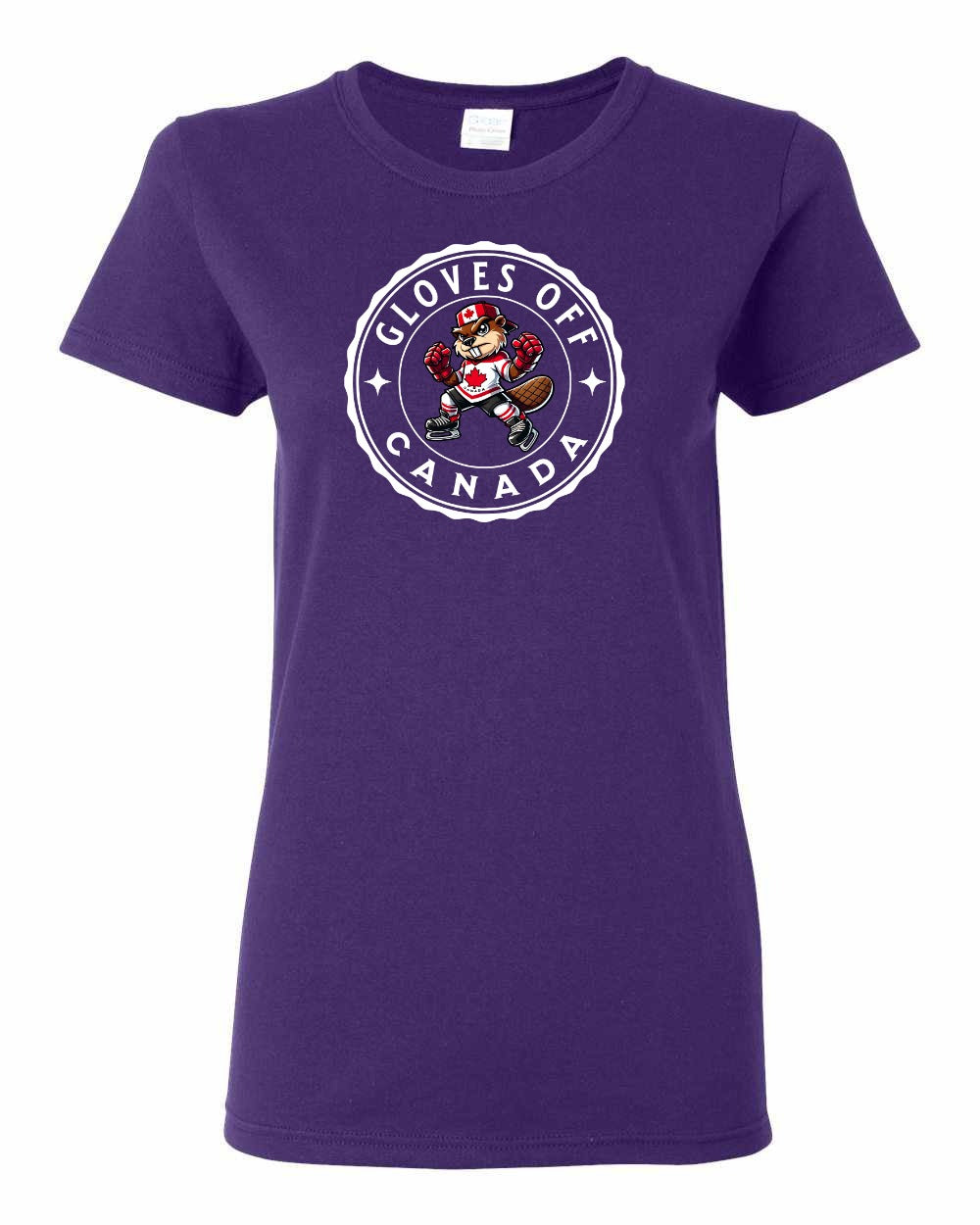 Gloves Off Beaver Women's Tee - Gildan Canada (sewn Internationally)