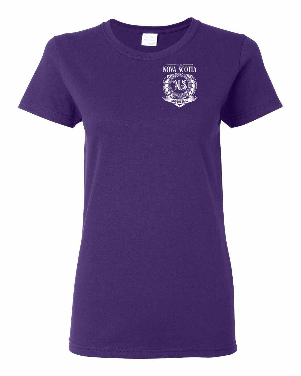 It's  A Nova Scotia Thing Left Chest and Back womens-tee