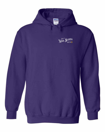 Just a Nova Scotia Guy yellow Left Chest and Back pullover