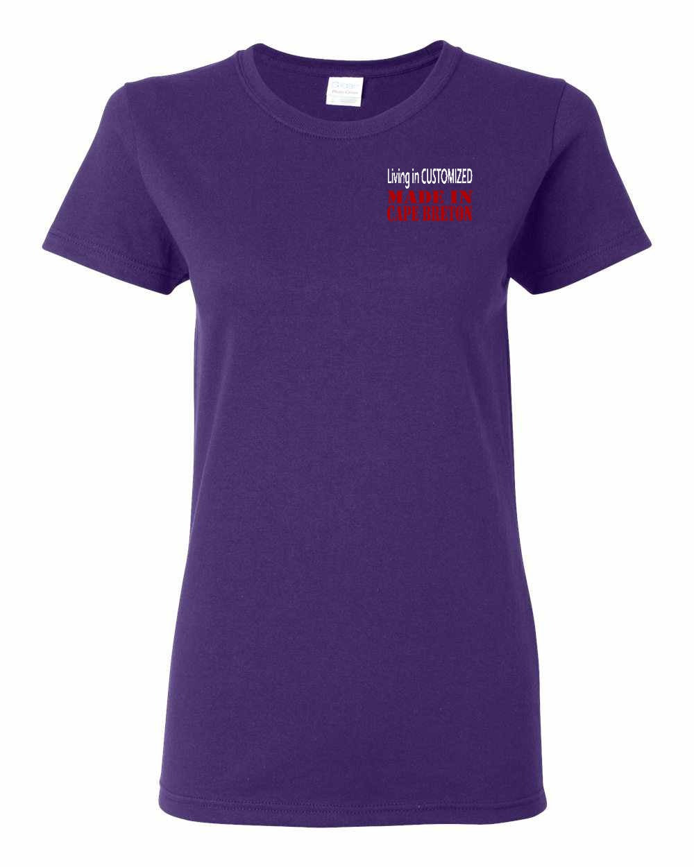 Living in Custom Made in CB Left Chest and Back Women's Tee