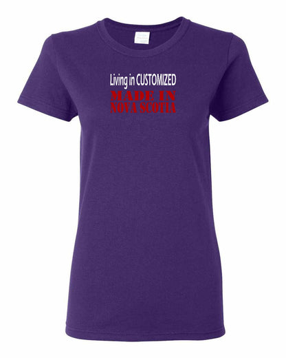 Living in Custom Made in Nova Scotia Full womens-tee