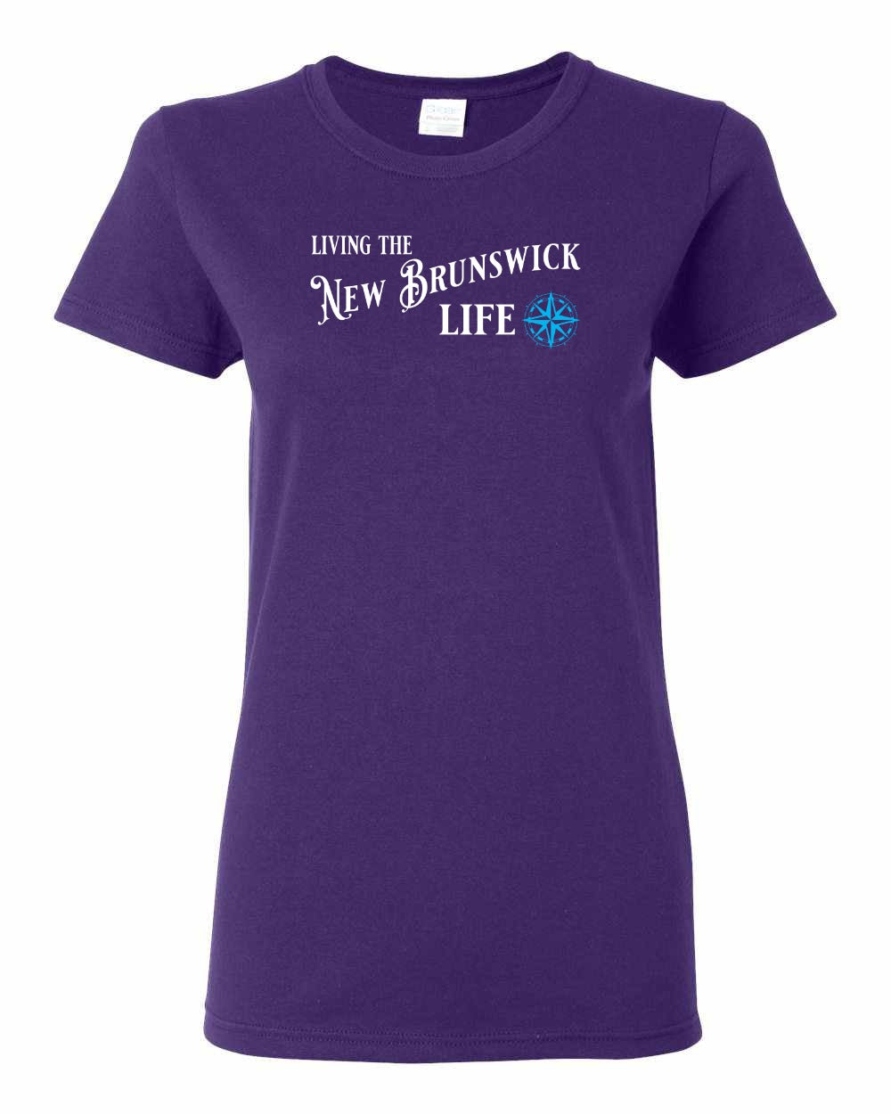 Living the New Brunswick Life blue Full Women's Tee