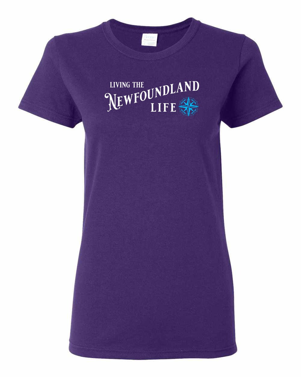 Living the Newfoundland Life blue Full Women's Tee