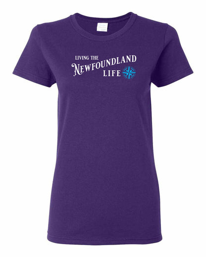Living the Newfoundland Life blue Full Women's Tee