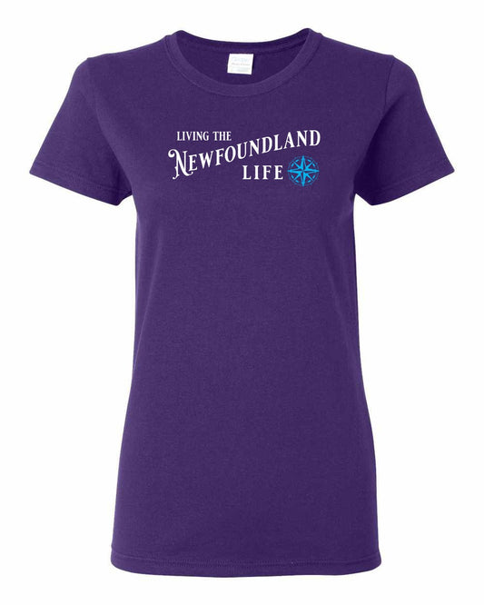 Living the Newfoundland Life blue Full Women's Tee