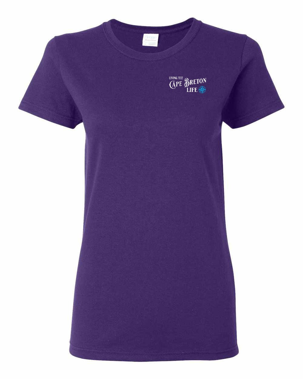Living the CB Life blue Left Chest Women's Tee