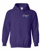 Living the CB Life blue Left Chest and Back Pullover Hoodie - Unisex