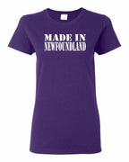 Made In NFLD ( White Lettering) Women's Tee