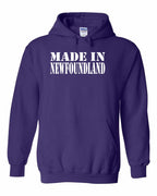 Made In NFLD ( White Lettering) Pullover Hoodie - Unisex