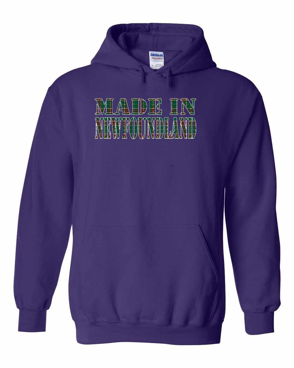 Made In NFLD ( Tartan Lettering) Pullover Hoodie - Unisex