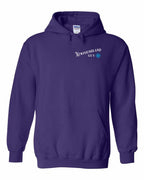 NFLD Guy Blue Left Chest and Back Pullover Hoodie - Unisex