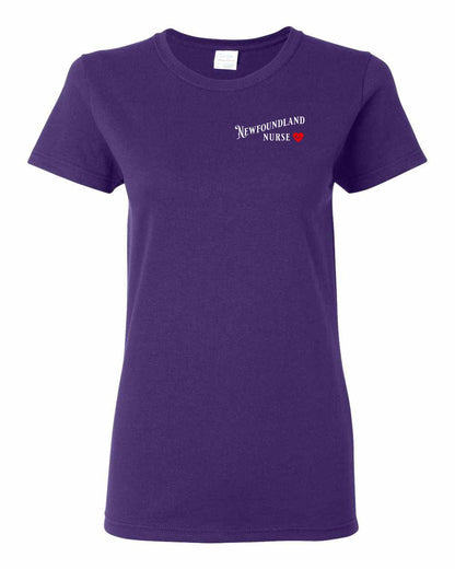 Newfoundland Nurse Left Chest and Back Women's Tee