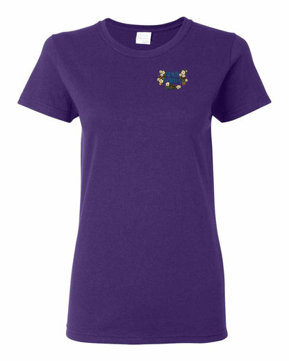 Nova Scotia Flowers Left Chest womens-tee