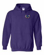 NS Flowers Left Chest and Back Pullover Hoodie - Unisex