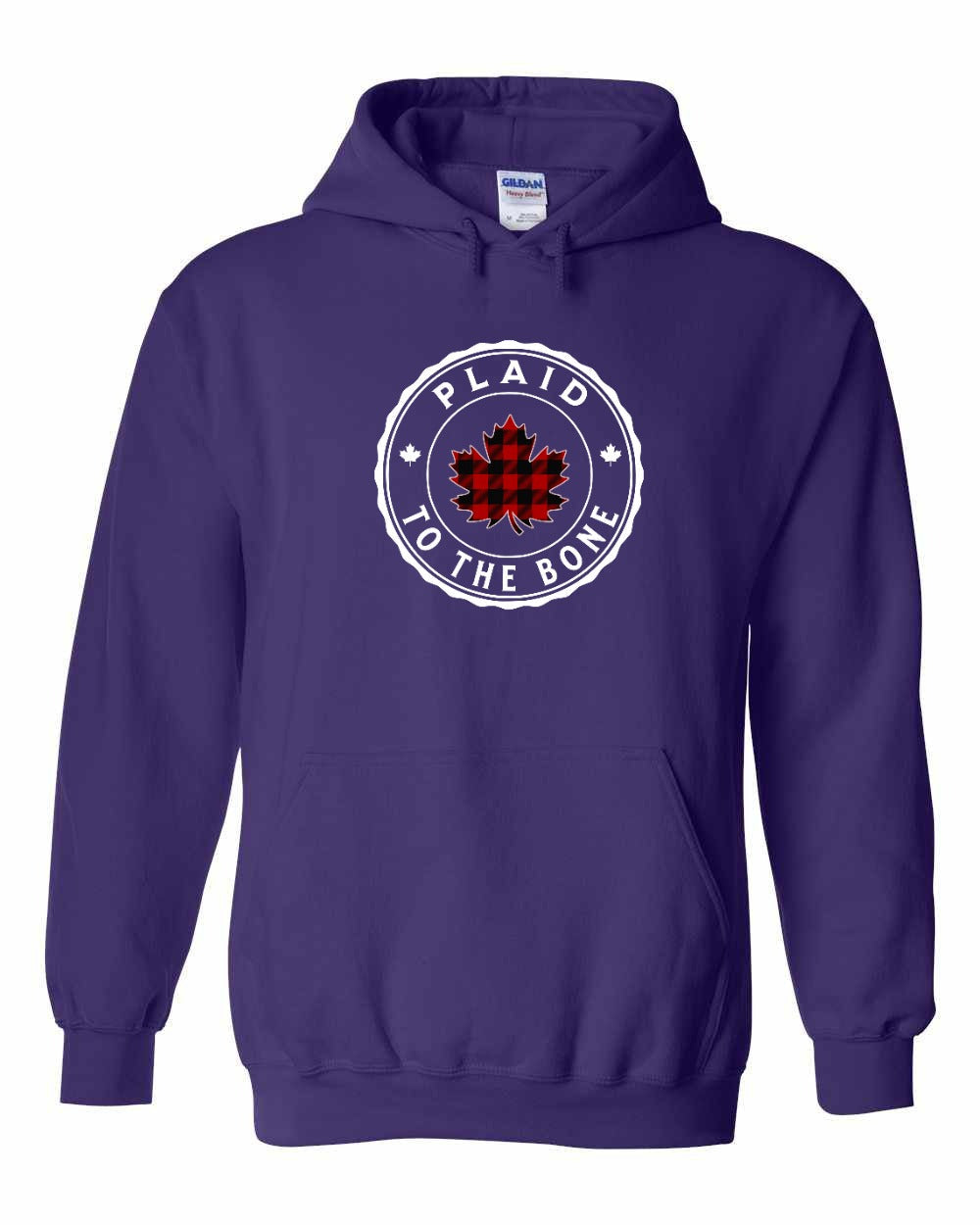 Plaid to the Bone Circle Leaf Pullover Hoodie - Gildan Canada (sewn Internationally) - Unisex