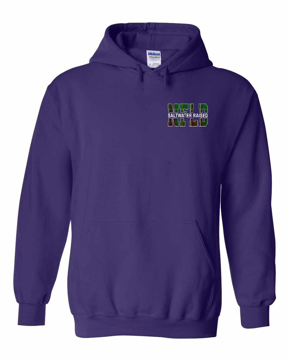 NFLD Saltwater Raised Left Chest and Back Pullover Hoodie - Unisex