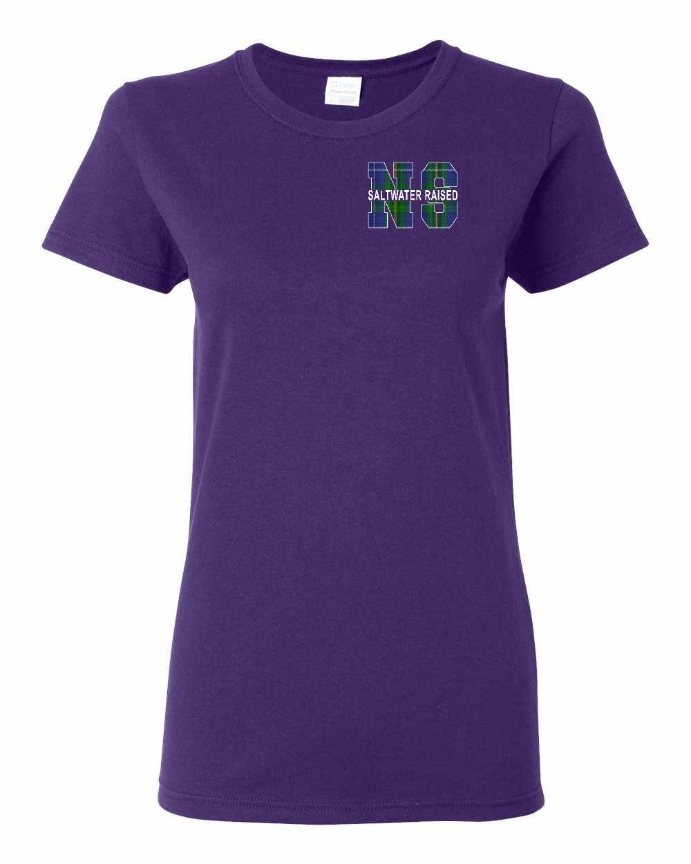 Saltwater Raised Left Chest and Back womens-tee