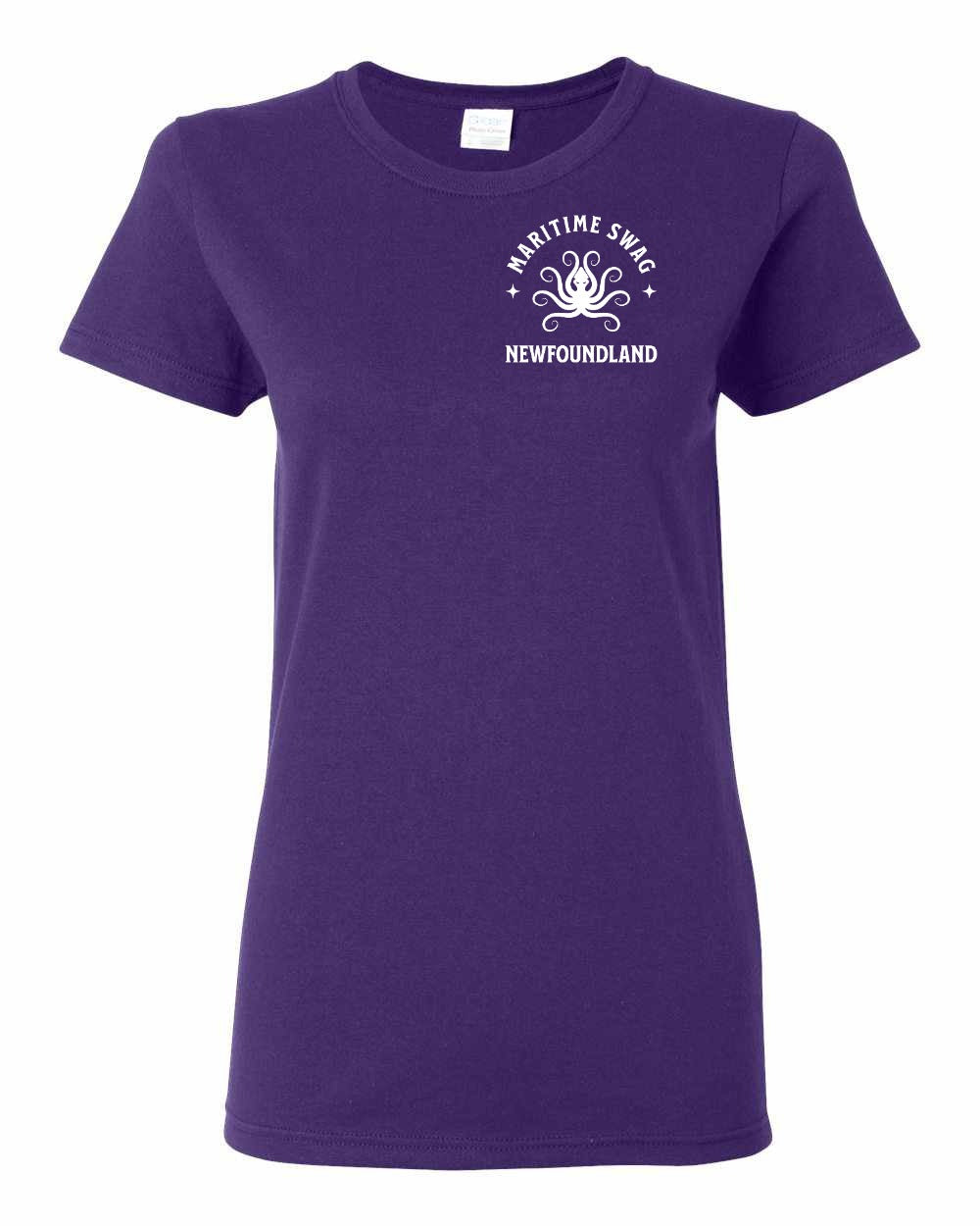 Maritime Swag NFLD Octopus Left Chest and Back Women's Tee