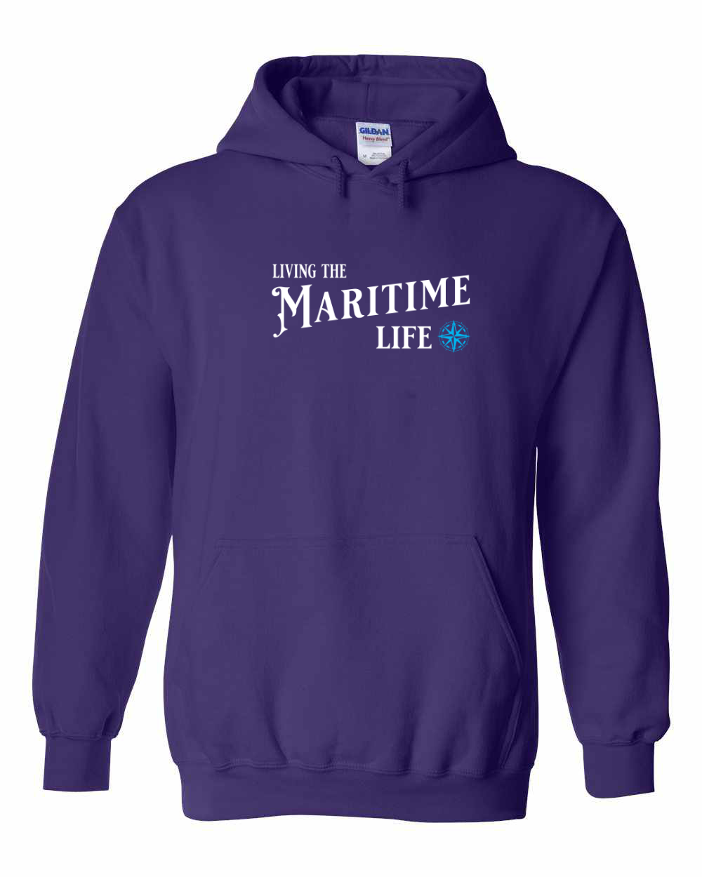 Living the maritime Life blue Pullover Hoodie - Unisex