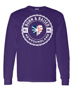 Born and Raised NFLD Heart Flag Long Sleeve Tee - Unisex