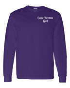 CB Girl Heart Dot Left Chest & Back Long Sleeve Tee - Unisex