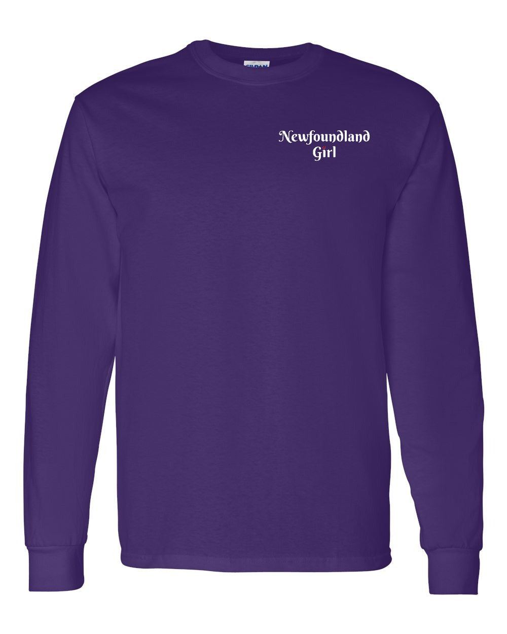NFLD Girl Heart Dot Left Chest & Back Long Sleeve Tee - Unisex