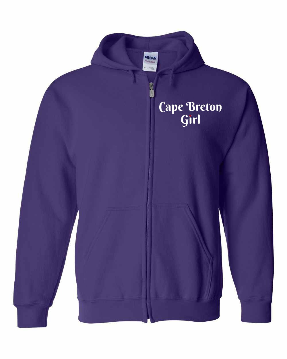 CB Girl Heart Dot Left Chest Zip Hoodie - Unisex
