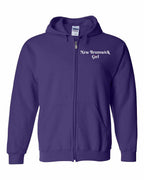 NB Girl Heart Dot Left Chest & Back Zip Hoodie - Unisex
