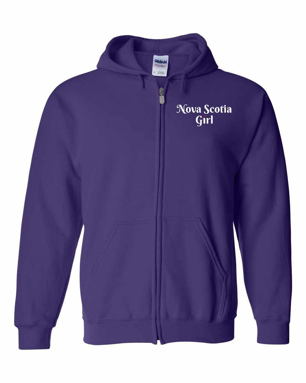 NS Girl Heart Dot Left Chest & Back Zip Hoodie - Unisex