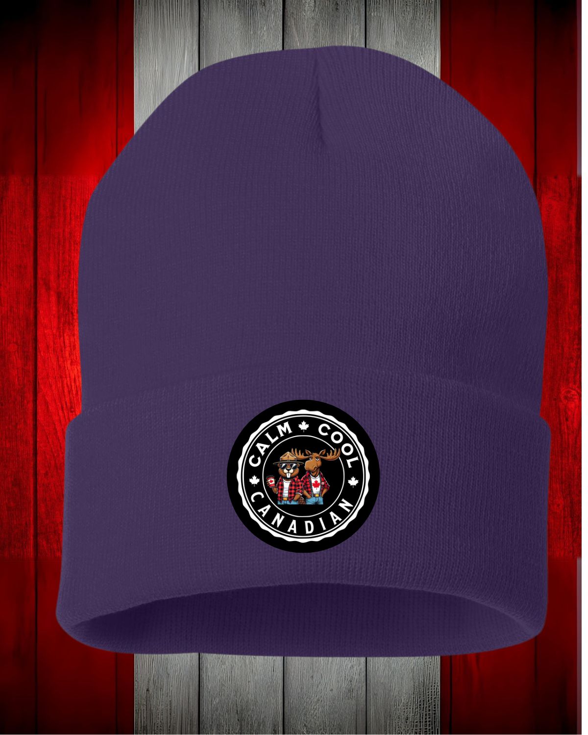 Calm Cool Canadian Moose & Beaver Toque