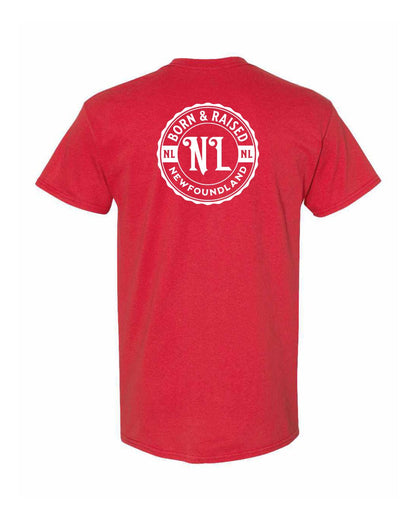 Born & Raised Newfoundland Left Chest and Back Men's Tee