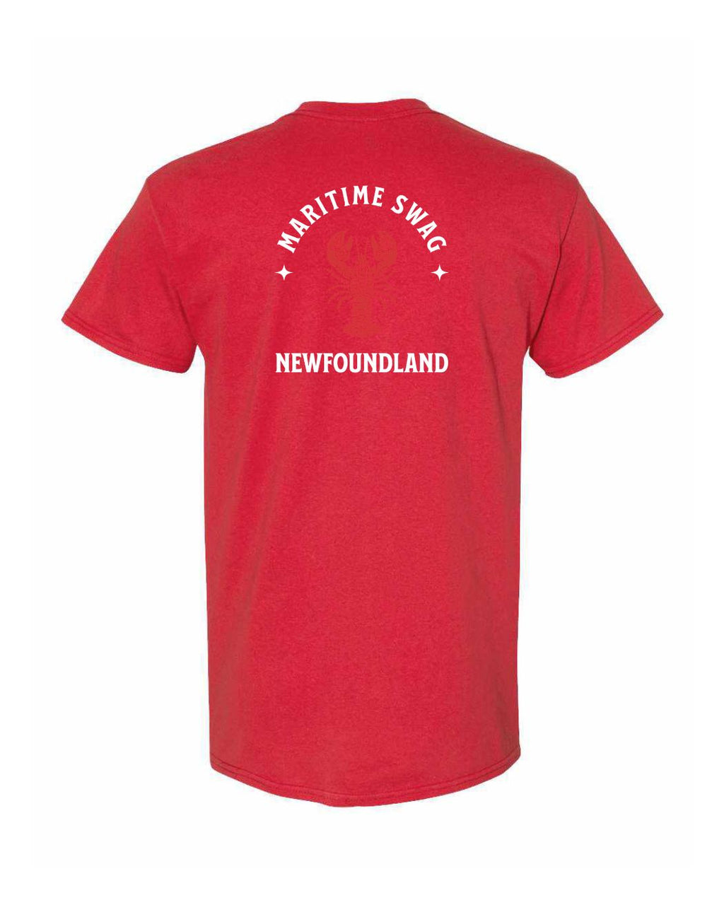 Maritime Swag NFLD Mandala Red Lobster Left Chest and Back Men's Tee