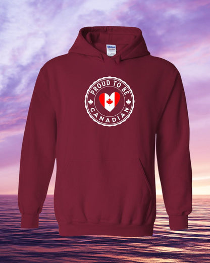 Proud to be Canadian heart hoodies