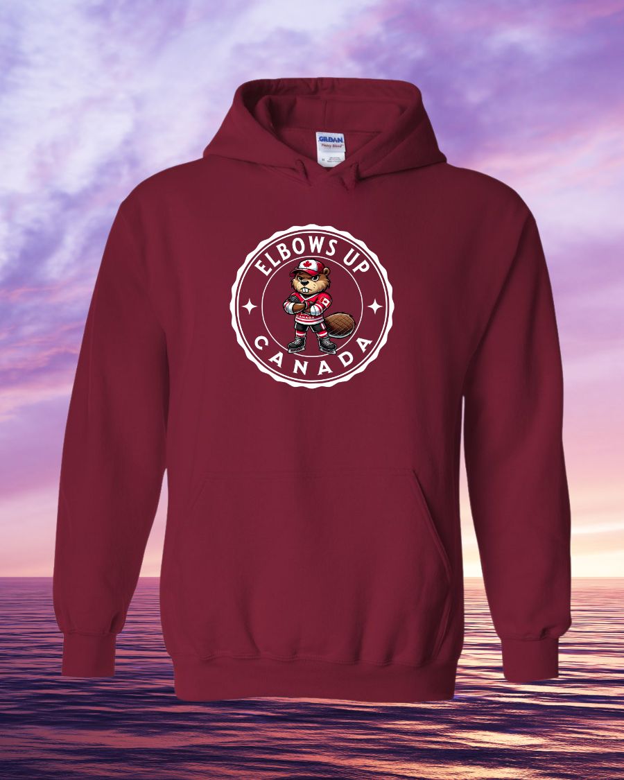 Elbows Up Hockey Beaver hoodie