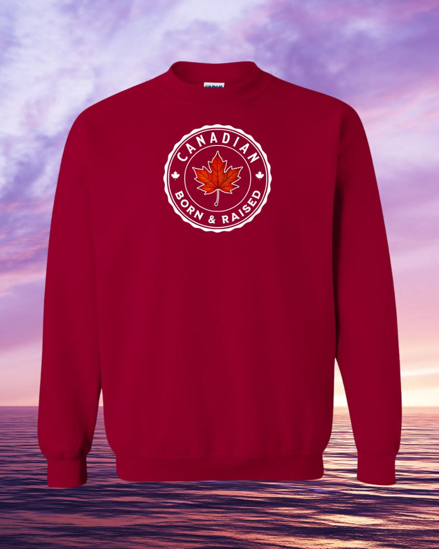 Canadian Born & Raised Crewneck Sweatshirt unisex