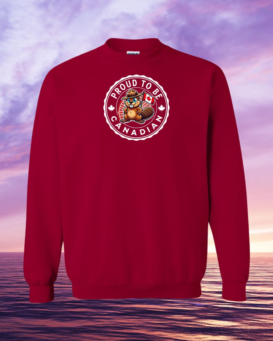 Proud to be Canadian Beaver Crewneck Sweatshirt