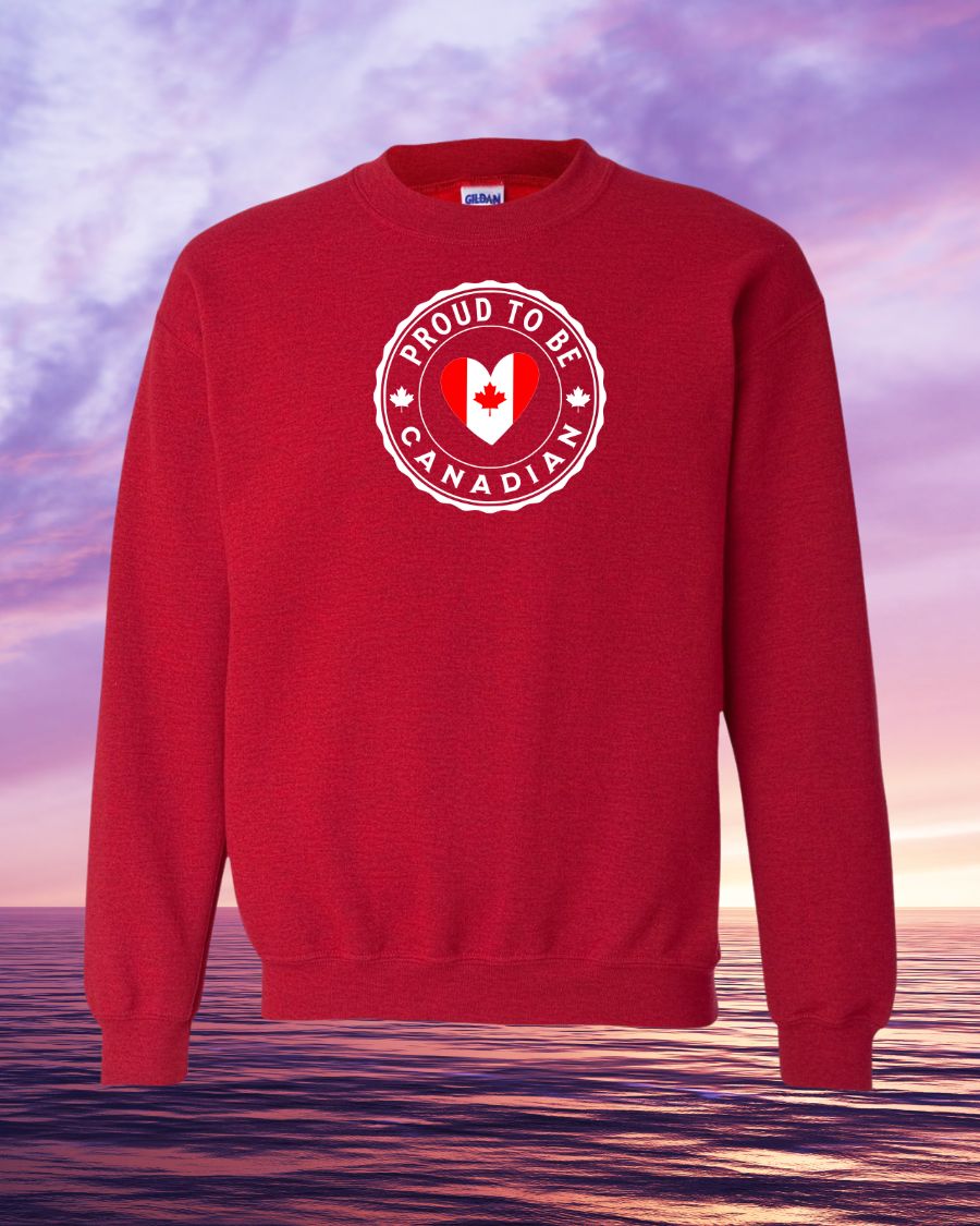 Proud to be Canadian Heart Crewneck Sweatshirt