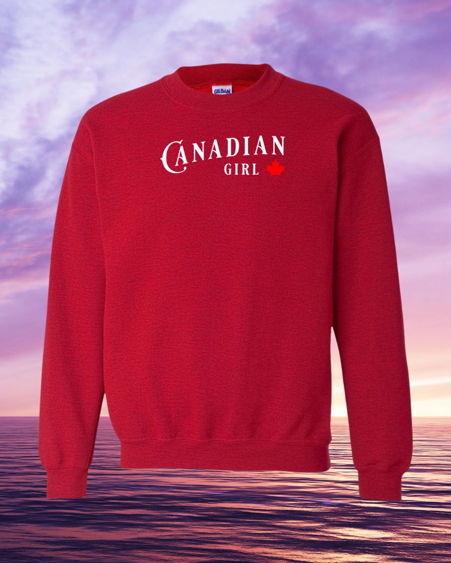 Canadian Girl Crewneck Sweatshirt unisex