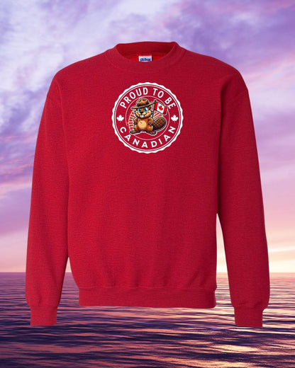 Proud to be Canadian Beaver Crewneck Sweatshirt