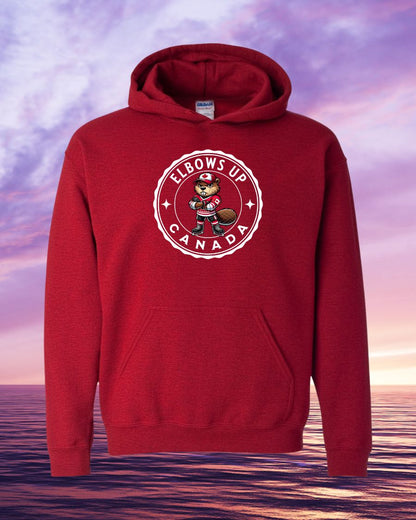 Elbows Up Hockey Beaver hoodie