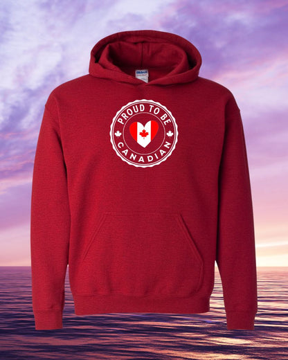 Proud to be Canadian heart hoodies