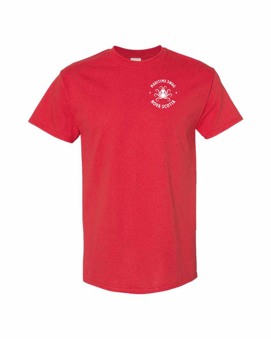 Maritime Swag Nova Scotia Octopus Left Chest and Back mens-tee