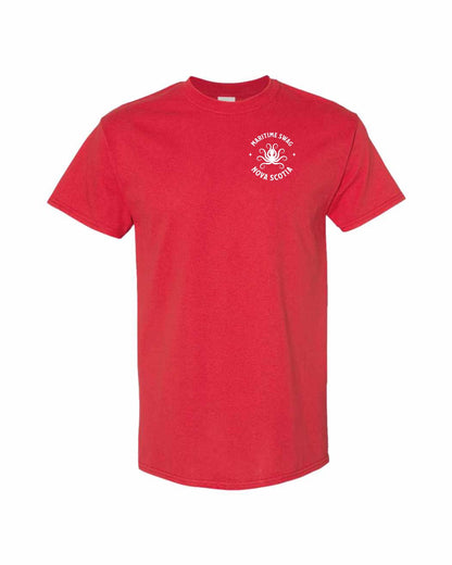 Maritime Swag Nova Scotia Octopus Left Chest mens-tee