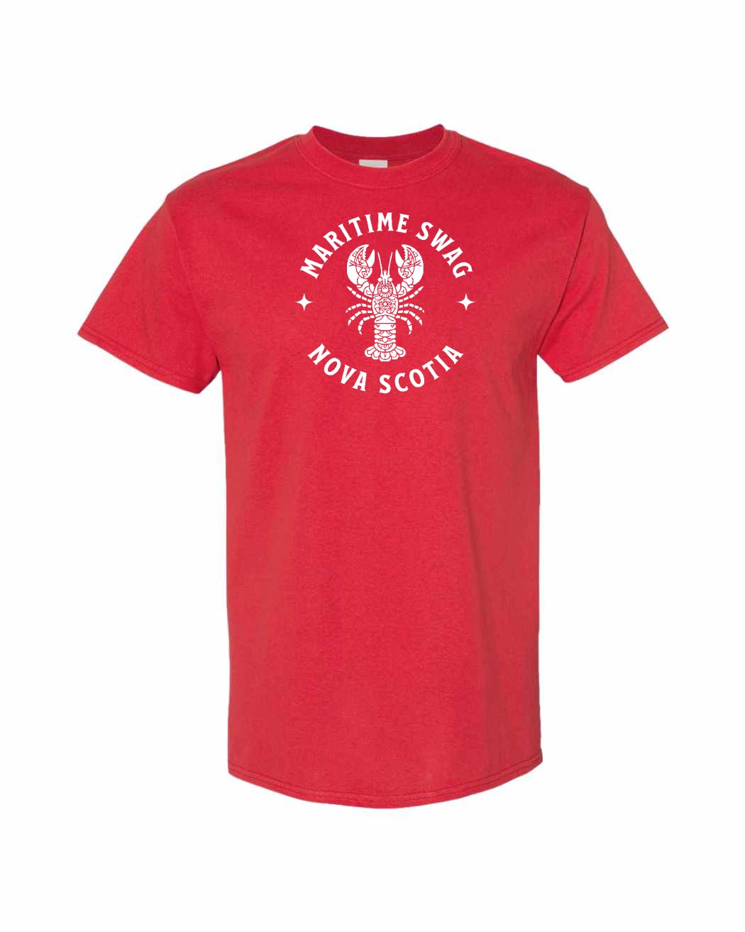 Maritime Swag Nova Scotia Mandala white Lobster Full mens-tee