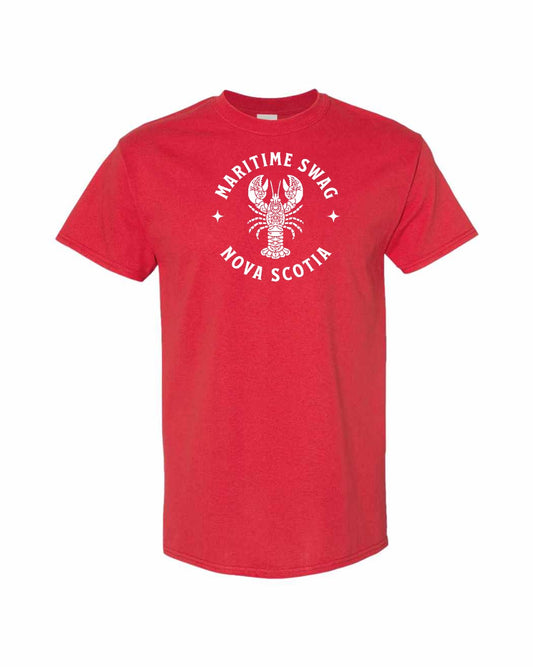 Maritime Swag Nova Scotia Mandala white Lobster Full mens-tee