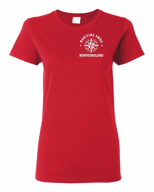 Maritime Swag Newfoundland Compass Left Chest Women's Tee